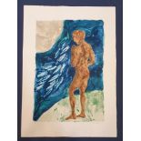 A Lin Jammet (1958-2017) artist proof print, a figure, signed, dated '97 and numbered 49/50 in