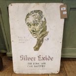 A Silver Exide Long Life Car Battery board, 74 x 52 cm Report by RB Faded, generally rubbed, a few