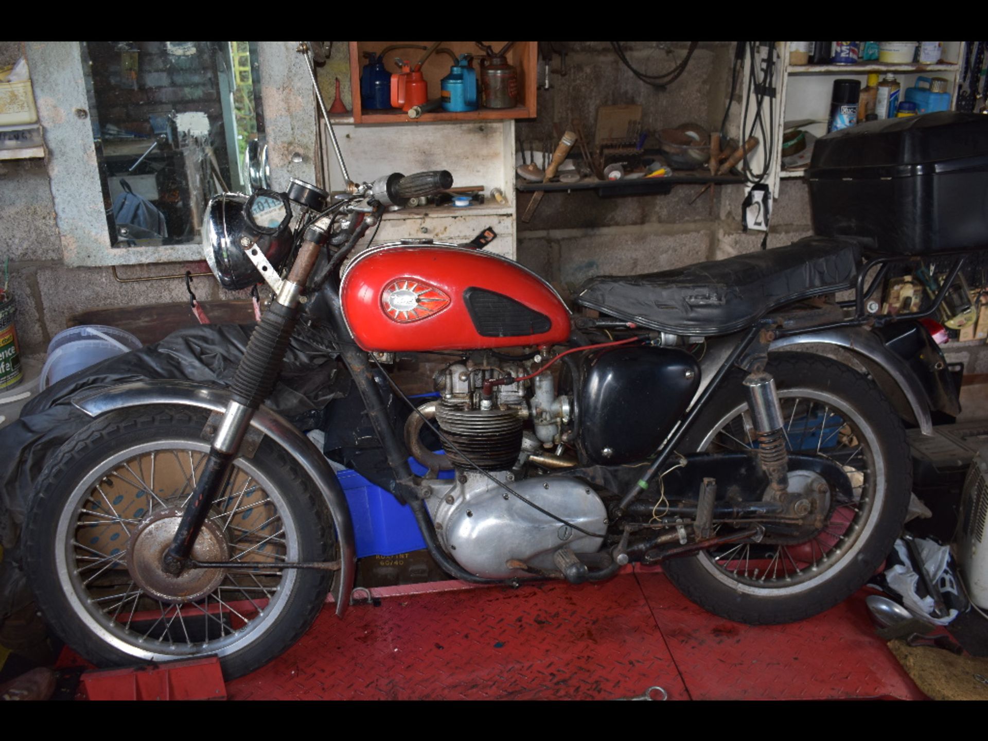A 1964 BSA B40, registration number AHM 52B, frame number 2780, engine number SS555. From a