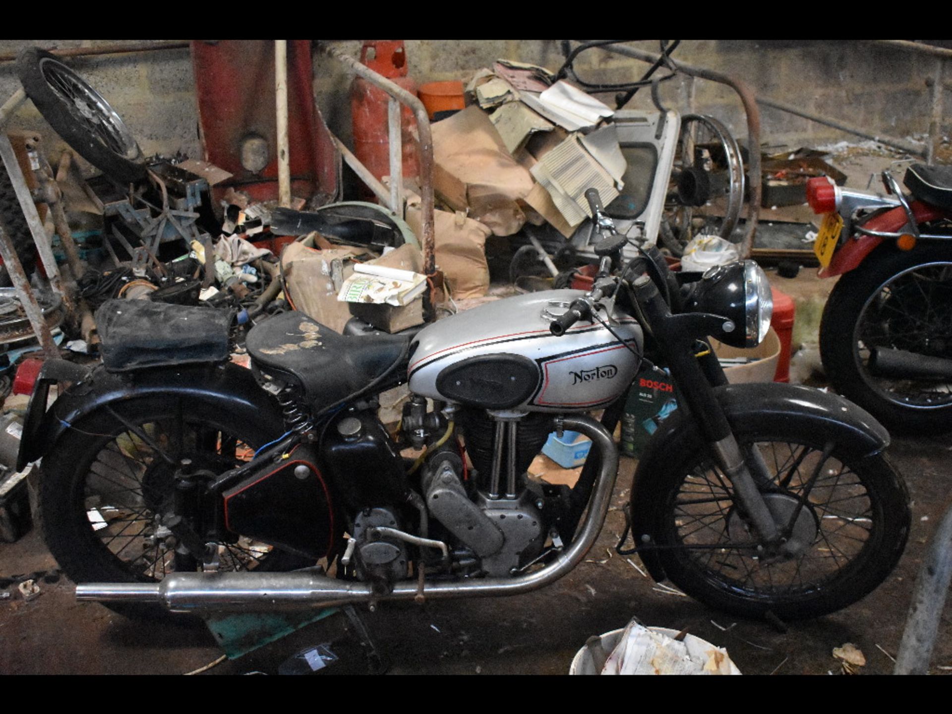 A 1947 Norton ES2, unregistered, engine number 338458Q79X100. From a private collection. Oily rag - Image 2 of 6