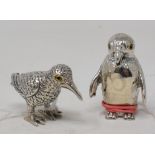Two small silver bird figures Report Modern Report by PM The elastic band is just to hold the tag
