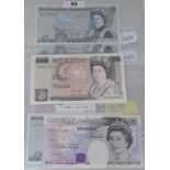 A Bank of England £5 banknote, 20X 459673, three others similar, and other banknotes Face value £65