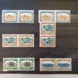 South Africa Pictorial issue stamps, 1927-30, 1/- (2), 2/6 (2), 5/- and 10/- values in fine m/n