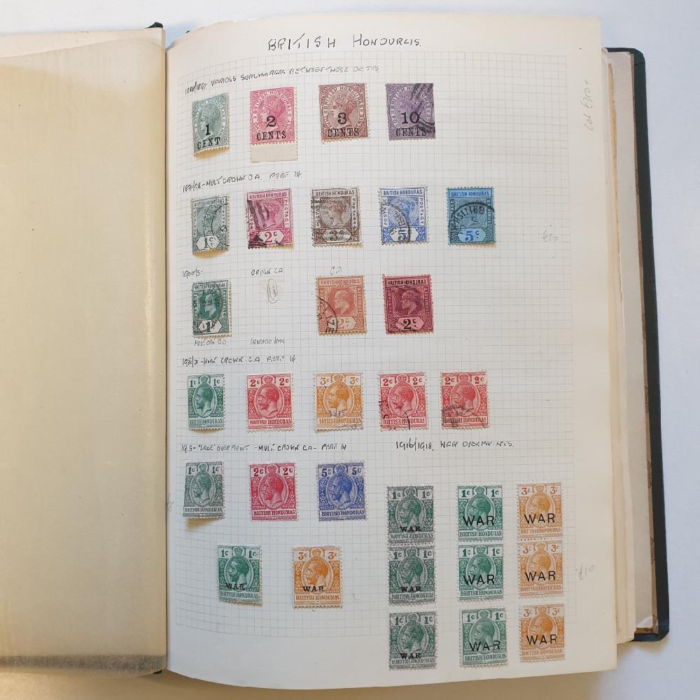 A group of British Commonwealth stamps, QV-QEII collection in an album with British Honduras GVI