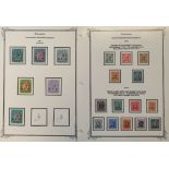 A group of Tanganyika stamps, 1916 NF ovptd set, 1917 GEA overprints to 10r on album leaves, fine