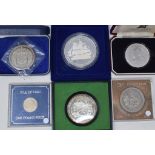 A Bermuda proof $25 coin, 1977, and assorted proof and other coins