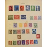 Assorted world stamps, in a Westminster album, another album, and assorted loose stamps (box)