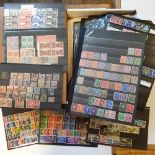Assorted Great Britain stamps, 1840-1960s, a mint and used dealer's accumulation on cards with