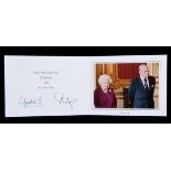 Royalty interest: A HM Queen Elizabeth II and HRH The Duke of Edinburgh Christmas card, 2019, with