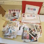Assorted world stamps and mini sheets on cards, glassines, some thematic interest many hundreds