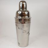 A plated menu cocktail shaker, 27 cm high Modern