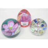 A Caithness paperweight, Caress, boxed, another Caithness paperweight, Summer, no. 14/150, dated