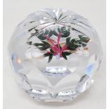 A Whitefriars/Caithness Peony limited edition magnum glass paperweight, by Allan Scot, 1/25, boxed