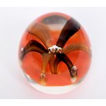 A Paul Ysart fountain paperweight, the underside with a cane inscribed H, 7.5 cm high See