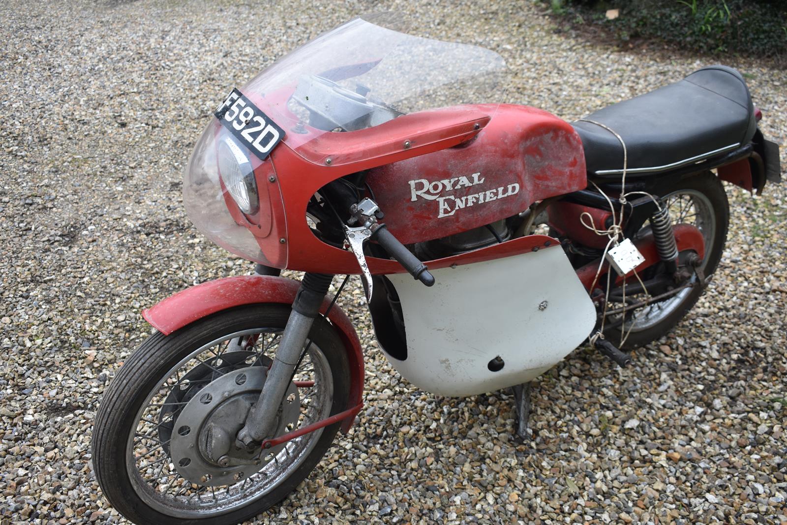 A 1966 Royal Enfield Continental GT Registration number GAF 592D Barn stored from a deceased - Image 2 of 6