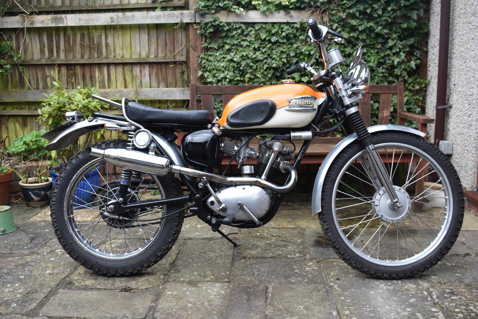 A 1960 Triumph T20 Tiger Cub street scrambler Registration number EAS 276 Frame number T64878 Engine