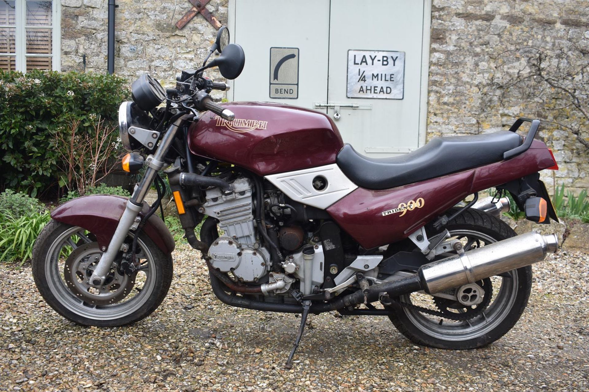 A 1992 Triumph Trident 900 Registration number K987 BRW, Barn stored from a - Image 2 of 5