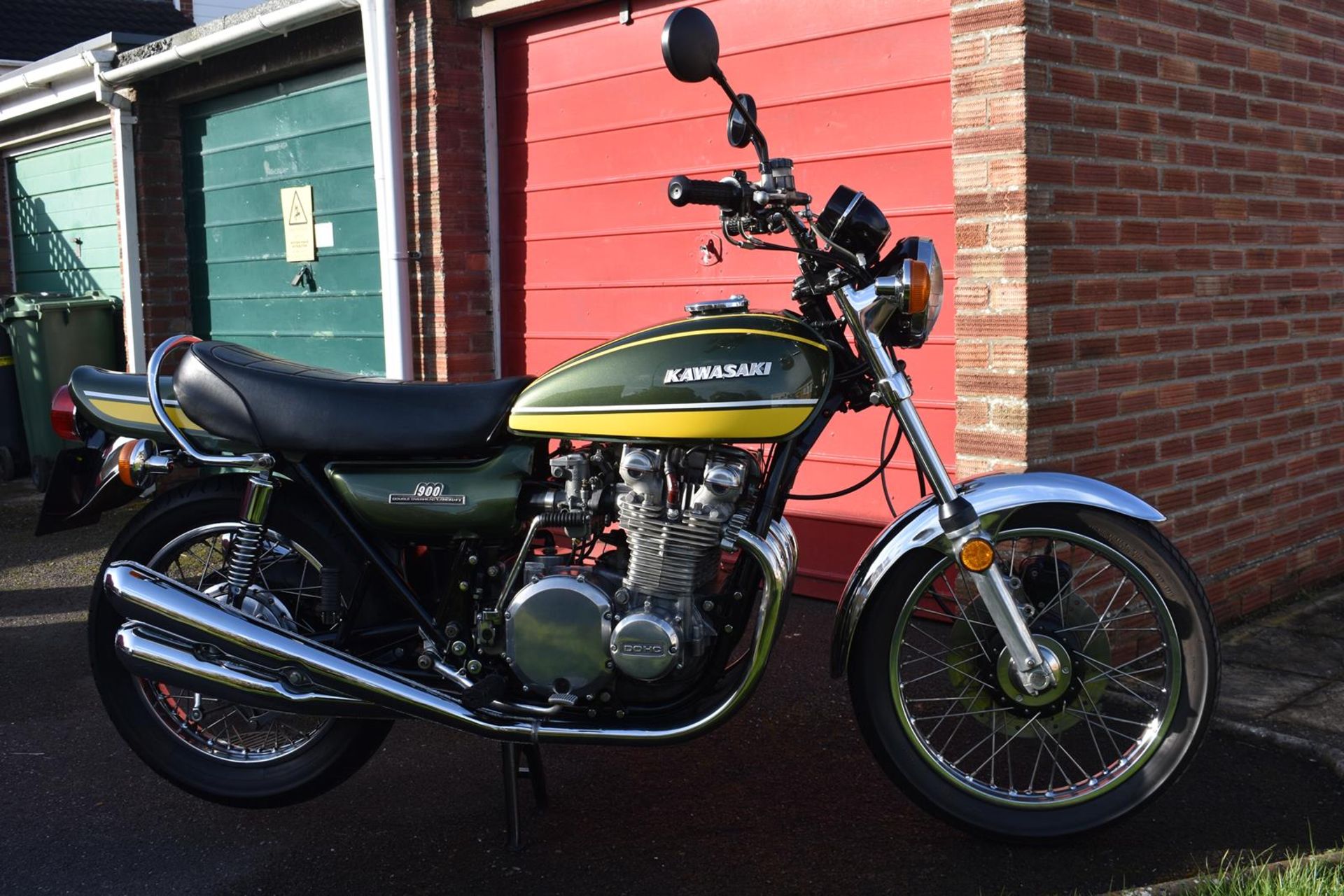 A 1974 Kawasaki Z1A Registration number GAW 215M Frame number Z1F38663 Green V5C Canadian import