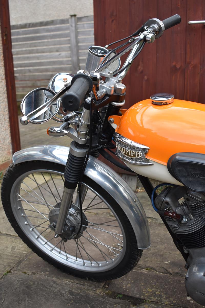 A 1960 Triumph T20 Tiger Cub street scrambler Registration number EAS 276 Frame number T64878 Engine - Image 3 of 17