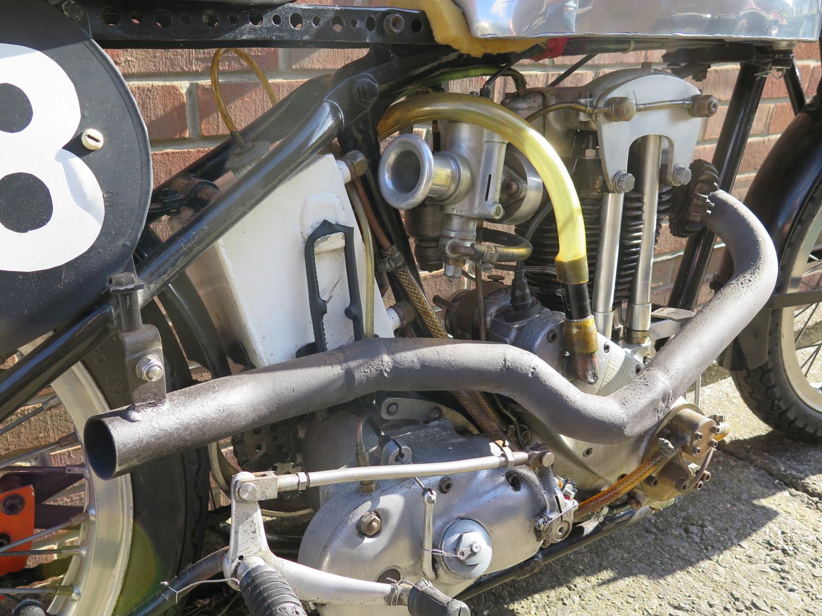 A 1937 Triumph Tiger 70 400 Purchased new in 1937 by Geoffrey Pollard Later converted for racing - Image 5 of 6