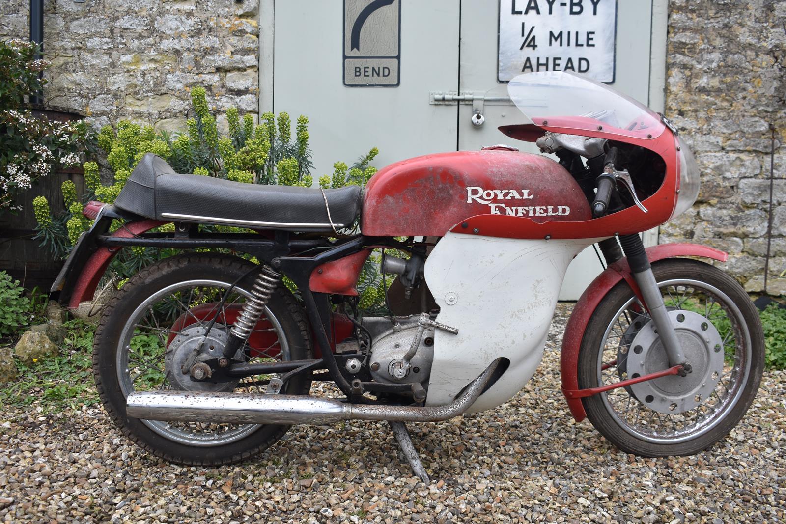 A 1966 Royal Enfield Continental GT Registration number GAF 592D Barn stored from a deceased