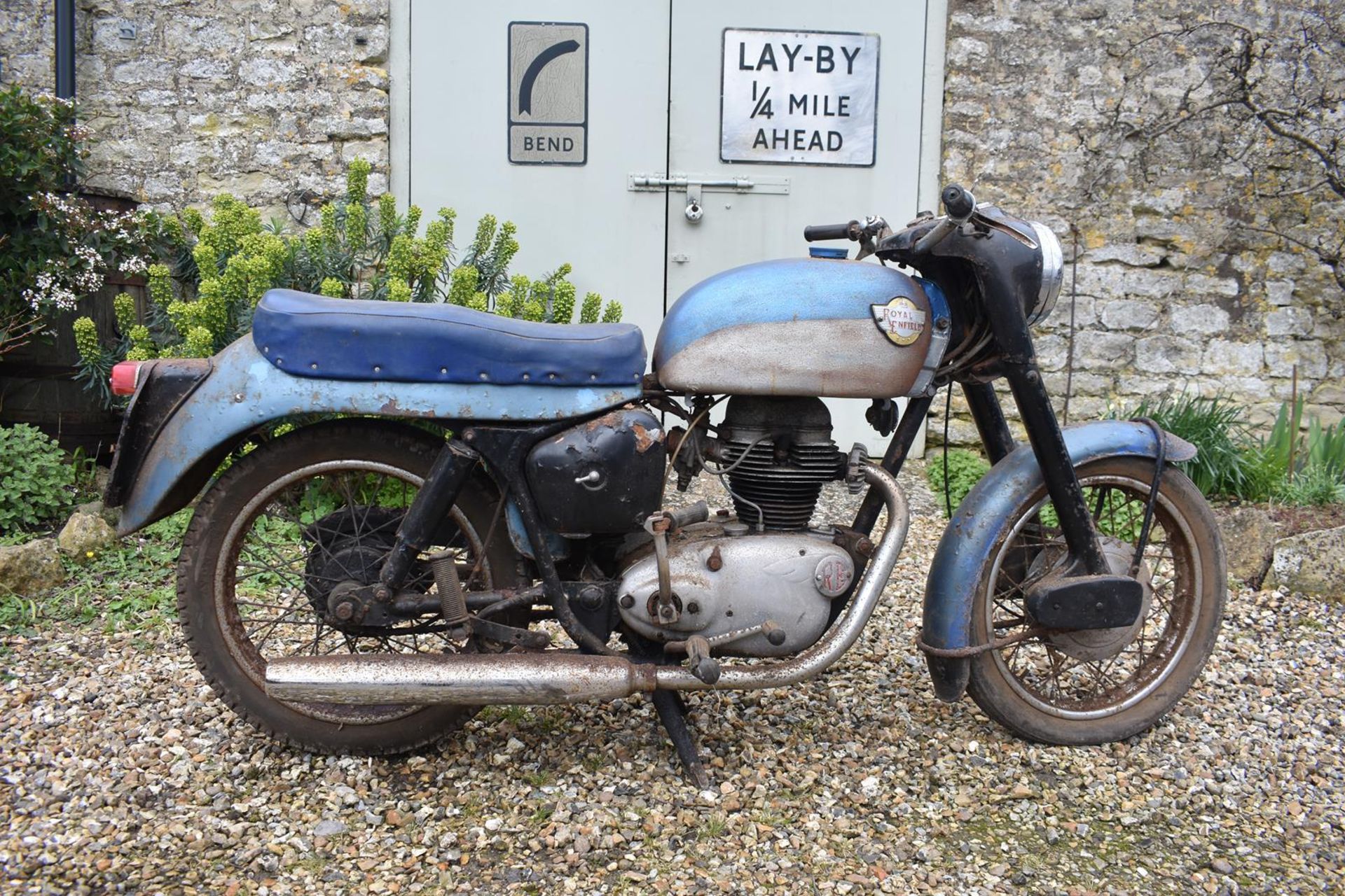 A 1966 Royal Enfield Clipper 250 Registration number ERL 616D Last taxed 1990 Barn stored from a