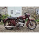 A 1953 Royal Enfield Meteor Registration number PTV 188 Engine number T7659 Barn stored from a