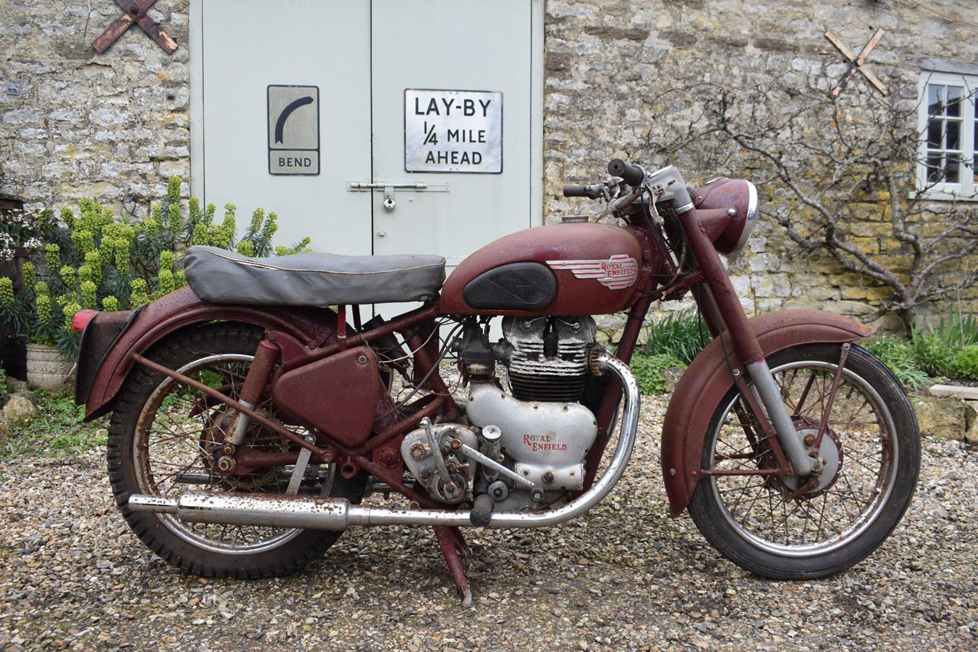A 1953 Royal Enfield Meteor Registration number PTV 188 Engine number T7659 Barn stored from a