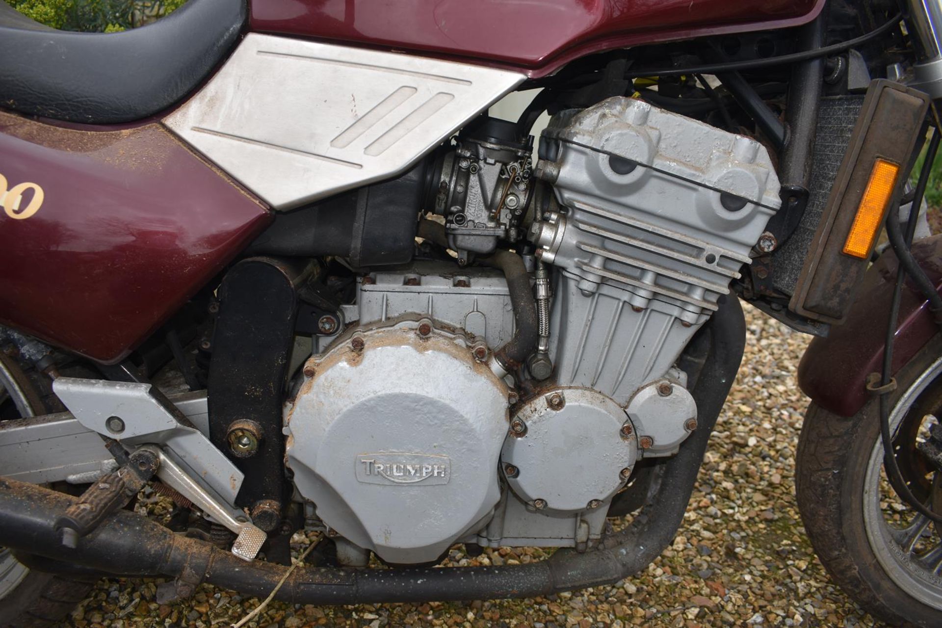 A 1992 Triumph Trident 900 Registration number K987 BRW, Barn stored from a - Image 3 of 5