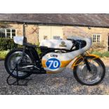 A 1969/70 Yamaha TR2B Frame number TR2 930030 White/yellow Restored Don Briggs swing arm frame