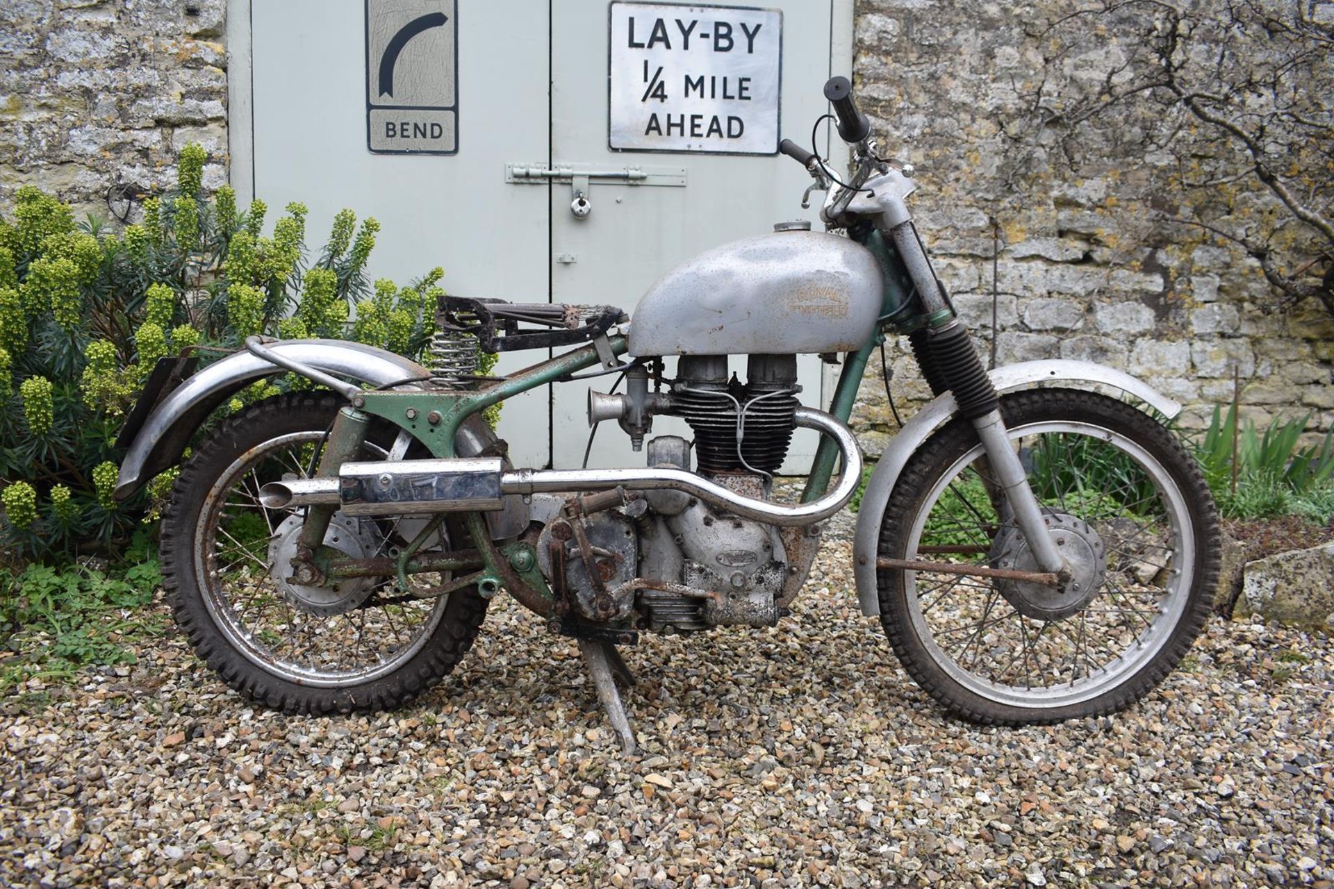 A 1962 Royal Enfield Bullet 350 Trials Registration number VYJ 903 Engine number 17563 Barn stored