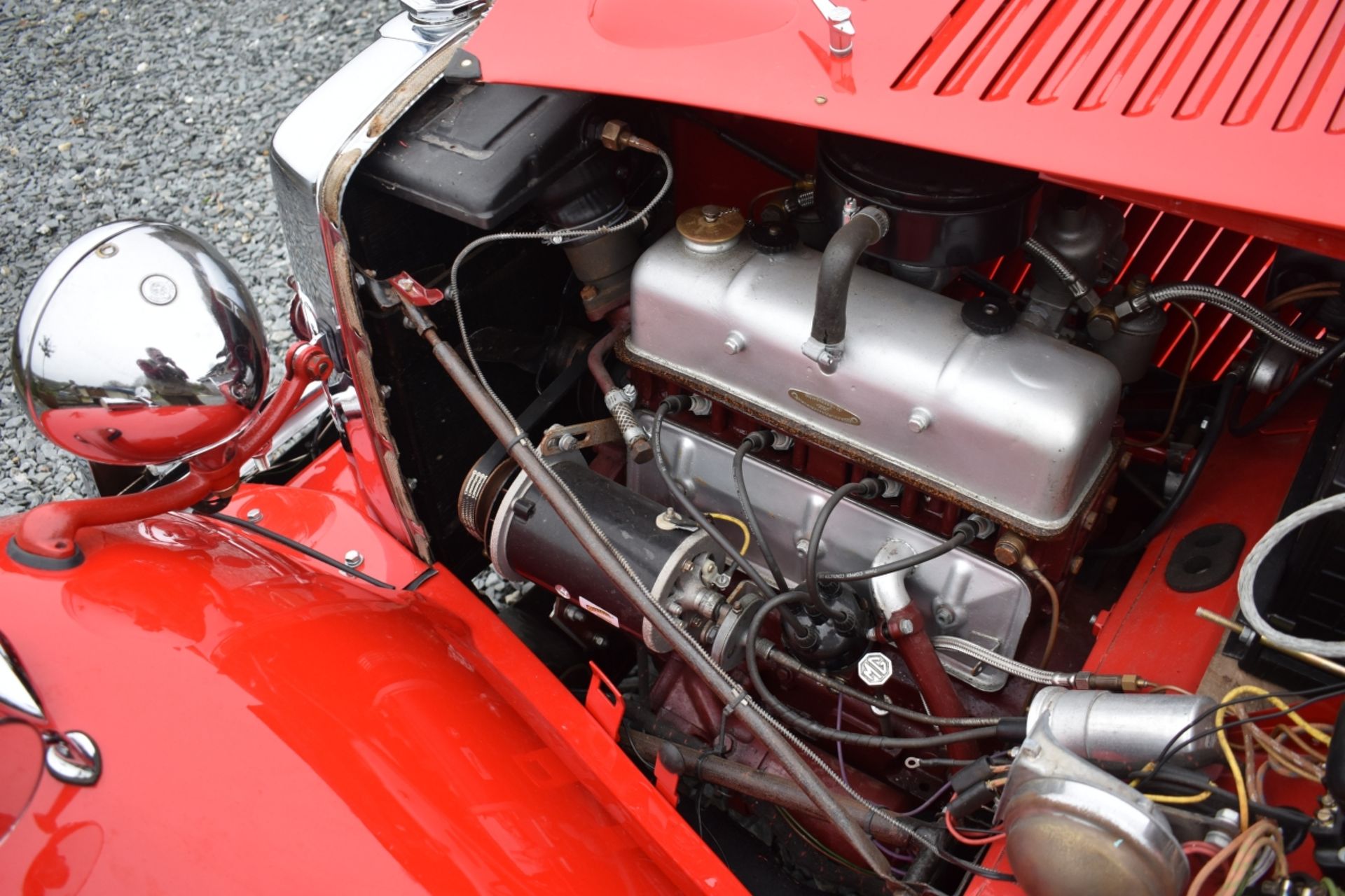 A 1953 MG TD Registration number MKV 828 Chassis number TD/28408 Engine number TD2/28446 Red with - Image 16 of 28