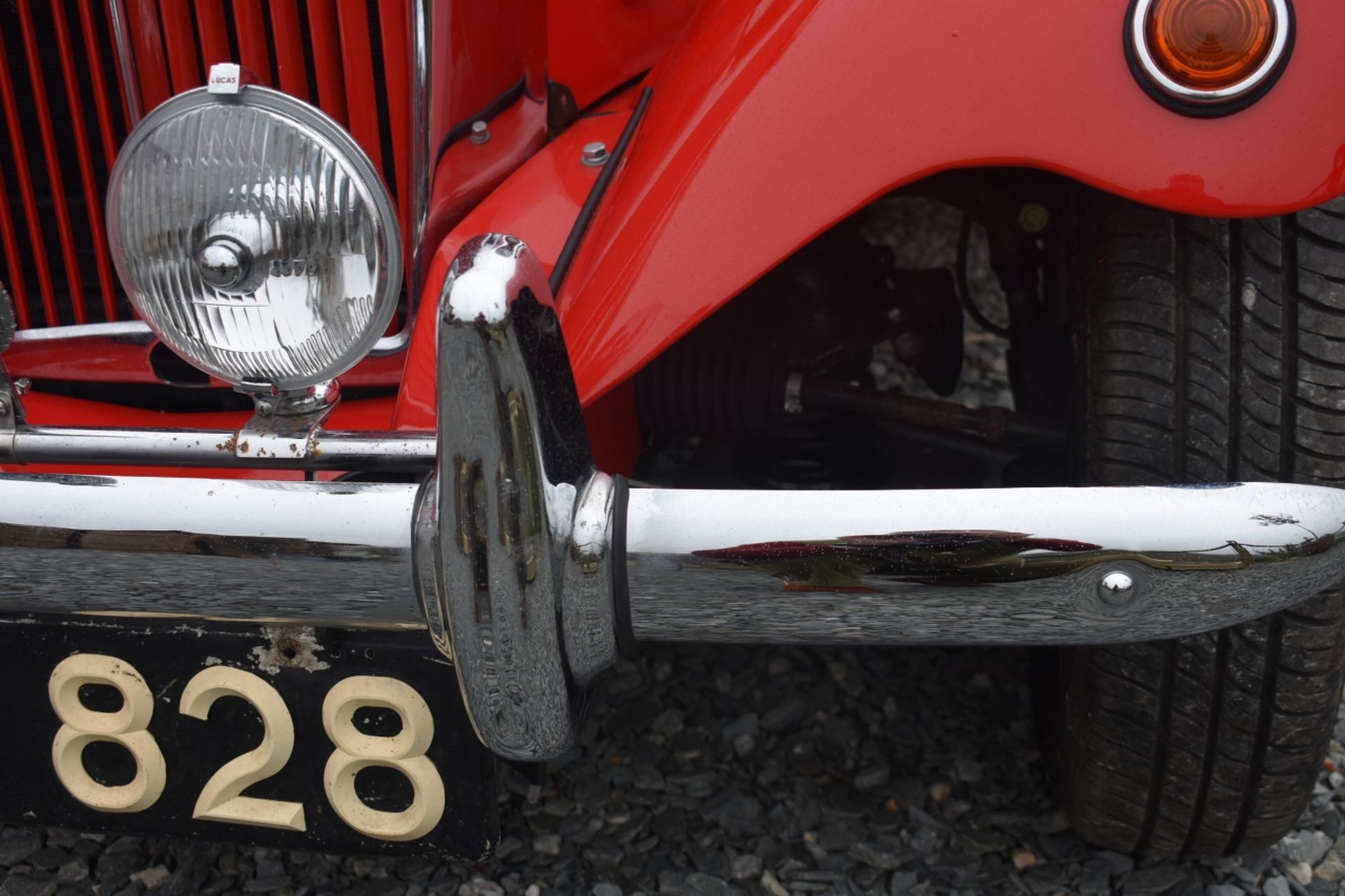 A 1953 MG TD Registration number MKV 828 Chassis number TD/28408 Engine number TD2/28446 Red with - Image 25 of 28