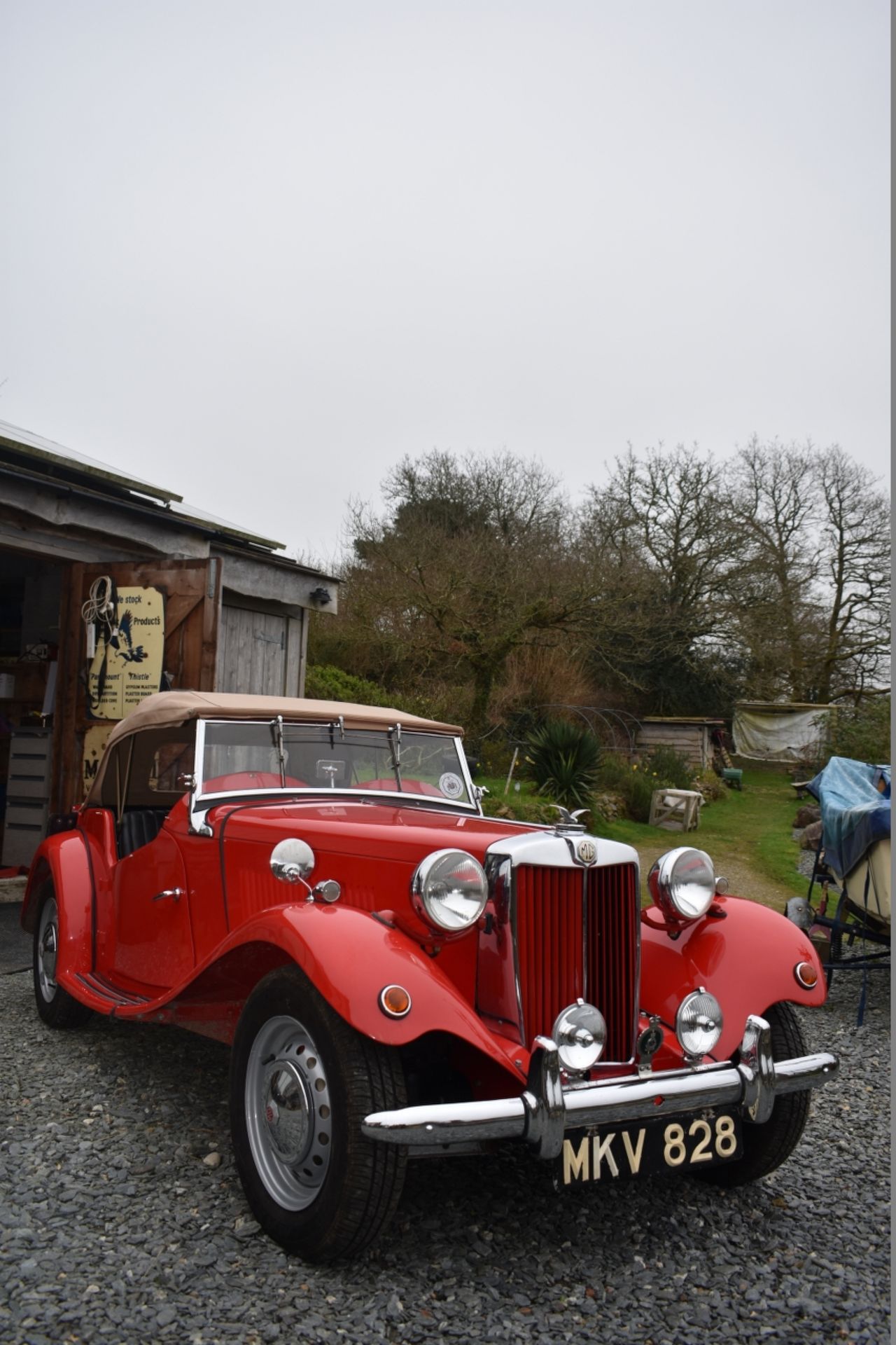 A 1953 MG TD Registration number MKV 828 Chassis number TD/28408 Engine number TD2/28446 Red with - Image 19 of 28