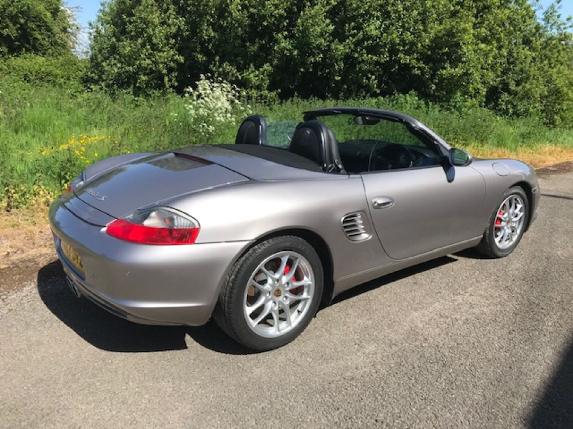 A 2003 Porsche Boxster S Registration number WX53 DVZ Metallic silver, black leather, manual Less