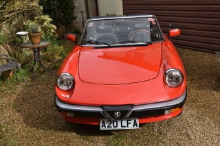 A 1985 Alfa Romeo Spider 3 Registration number A20 LFA Chassis number ZAR8A5417F1021233 Red with - Image 2 of 29