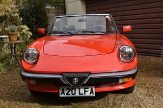 A 1985 Alfa Romeo Spider 3 Registration number A20 LFA Chassis number ZAR8A5417F1021233 Red with - Image 3 of 29