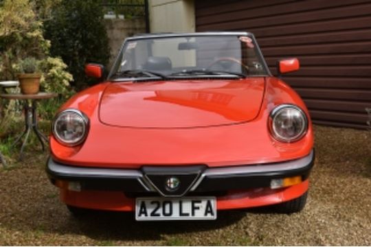 A 1985 Alfa Romeo Spider 3 Registration number A20 LFA Chassis number ZAR8A5417F1021233 Red with - Image 3 of 29