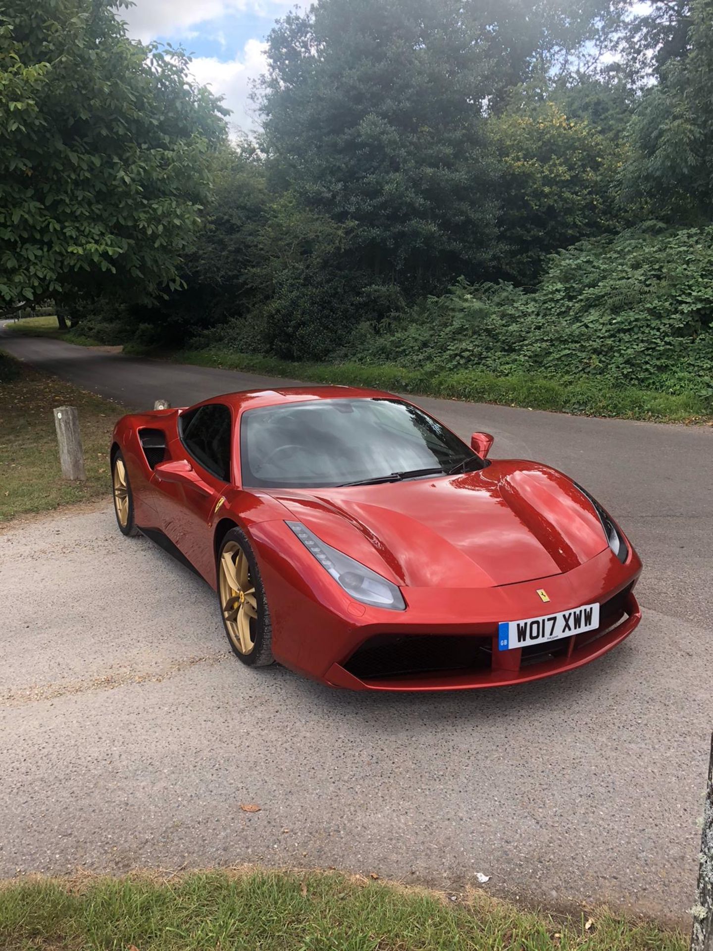 A 2017 Ferrari 488 GTB Registration number WO17 XWW Unique Rosso Fuoco 3 layer paint First MOT due - Image 5 of 8