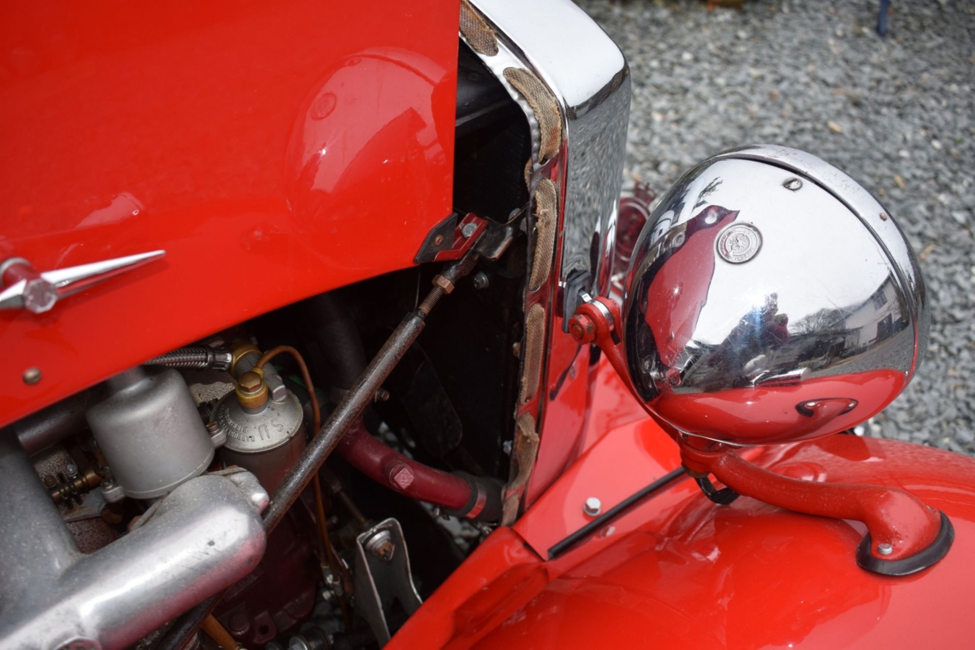 A 1953 MG TD Registration number MKV 828 Chassis number TD/28408 Engine number TD2/28446 Red with - Image 14 of 28