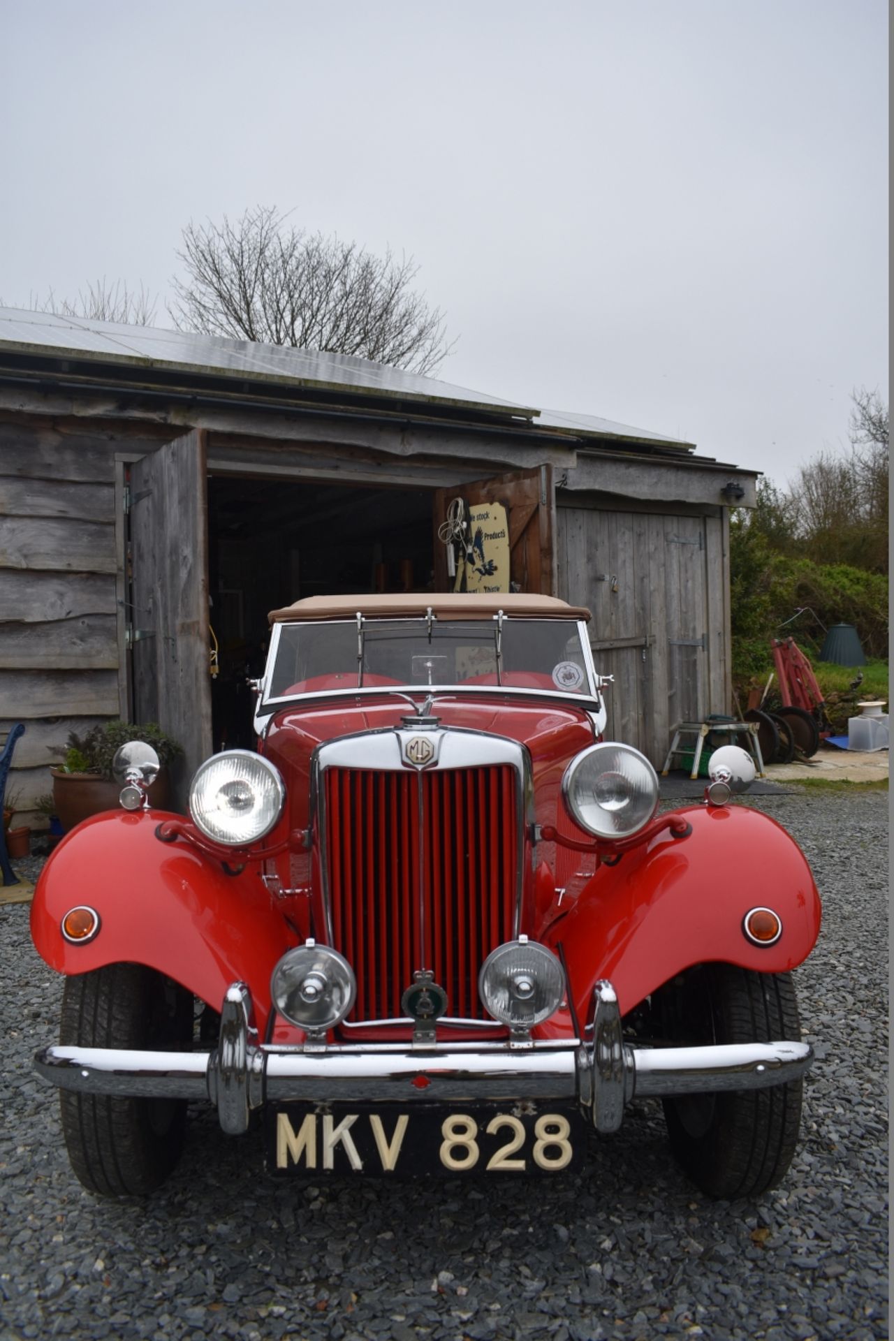 A 1953 MG TD Registration number MKV 828 Chassis number TD/28408 Engine number TD2/28446 Red with - Image 21 of 28