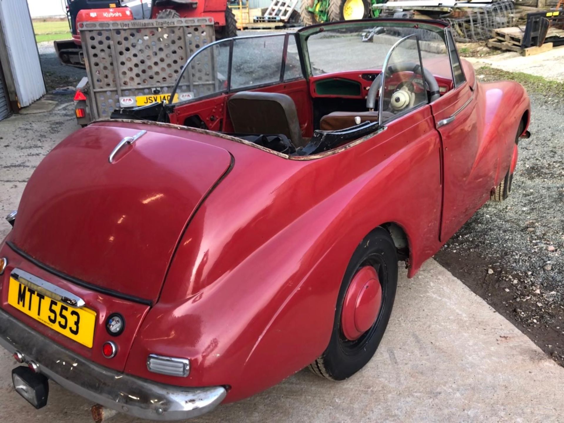 A 1950 Sunbeam-Talbot 80 Drop Head Coupe Registration number MTT 553 Red Garage stored Restoration - Image 3 of 6