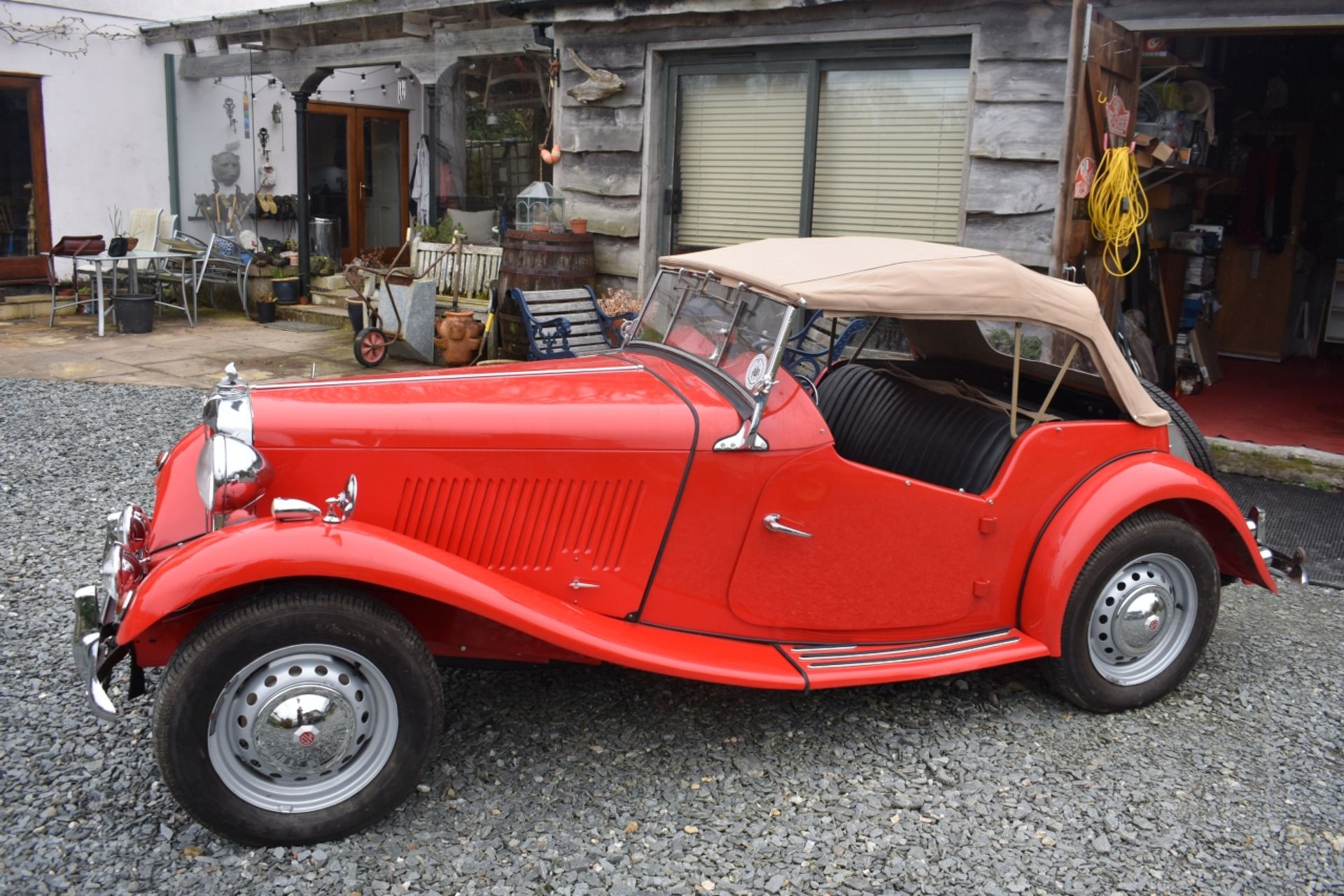 A 1953 MG TD Registration number MKV 828 Chassis number TD/28408 Engine number TD2/28446 Red with - Image 26 of 28