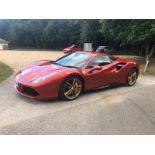 A 2017 Ferrari 488 GTB Registration number WO17 XWW Unique Rosso Fuoco 3 layer paint First MOT due