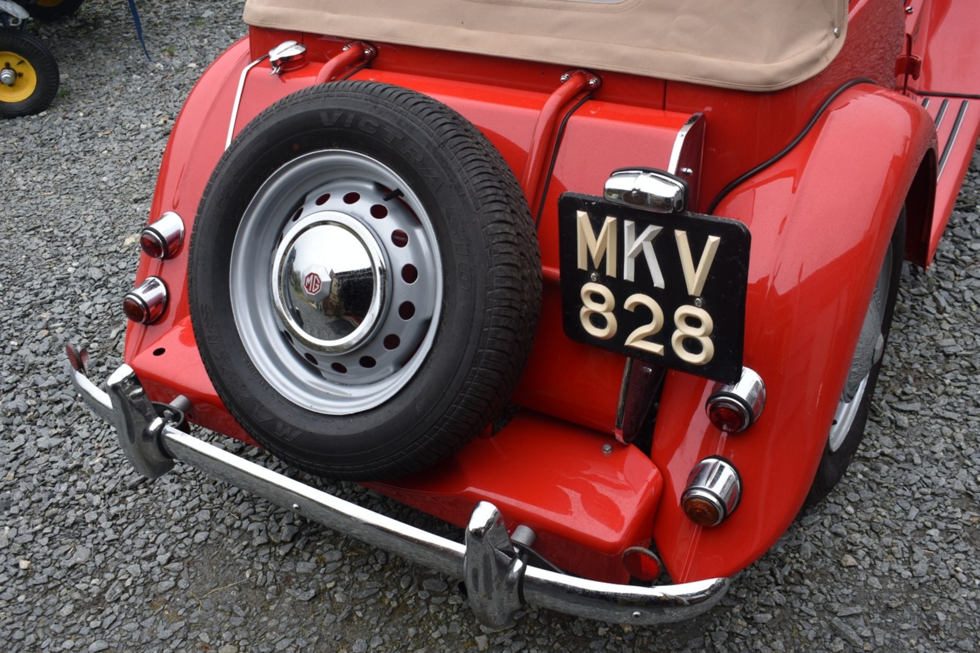 A 1953 MG TD Registration number MKV 828 Chassis number TD/28408 Engine number TD2/28446 Red with - Image 5 of 28