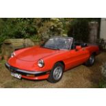 A 1985 Alfa Romeo Spider 3 Registration number A20 LFA Chassis number ZAR8A5417F1021233 Red with