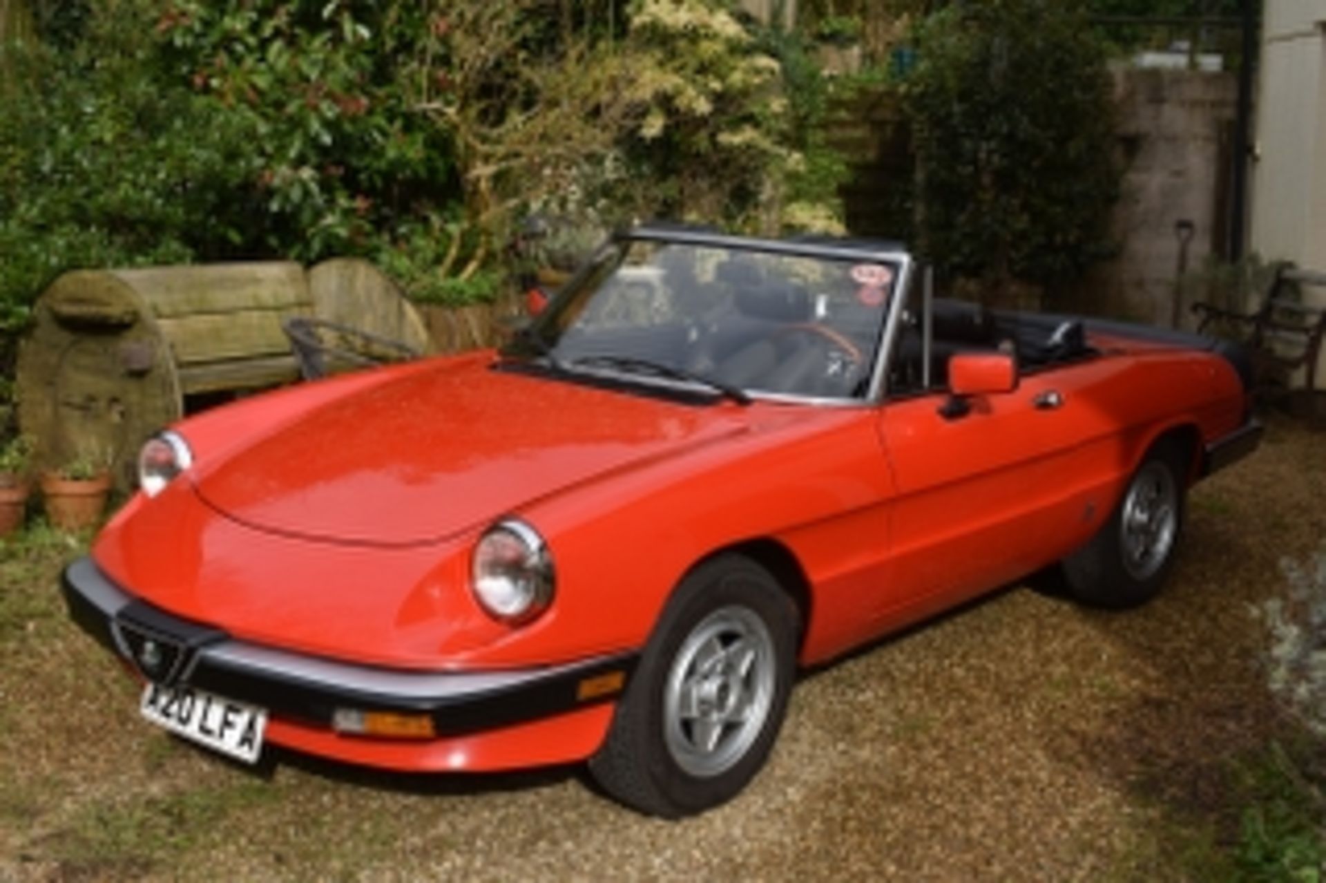 A 1985 Alfa Romeo Spider 3 Registration number A20 LFA Chassis number ZAR8A5417F1021233 Red with