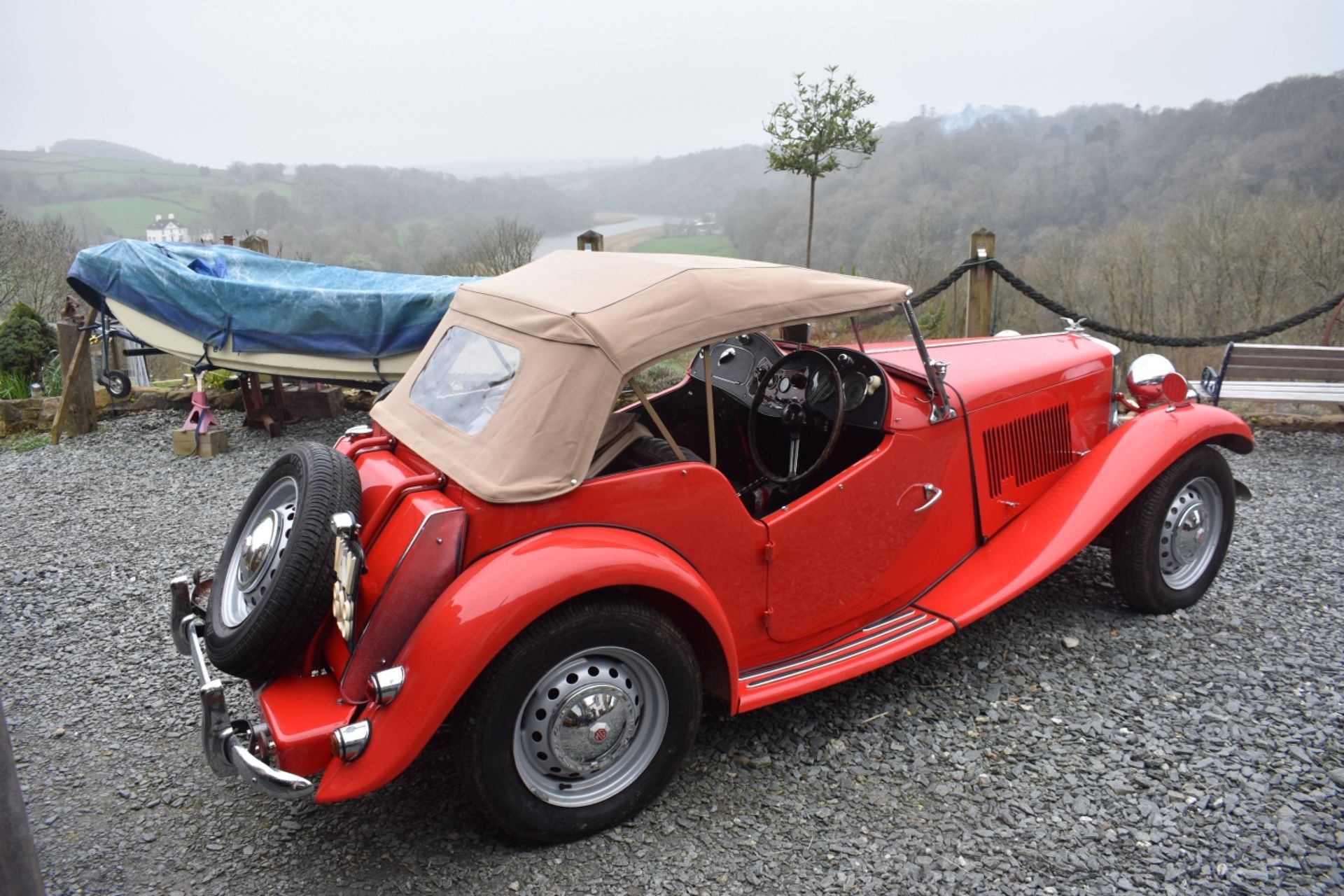 A 1953 MG TD Registration number MKV 828 Chassis number TD/28408 Engine number TD2/28446 Red with - Image 11 of 28