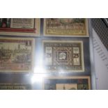A collection of German and Austrian Notgeld and inflation money, mostly 1920's, in a file