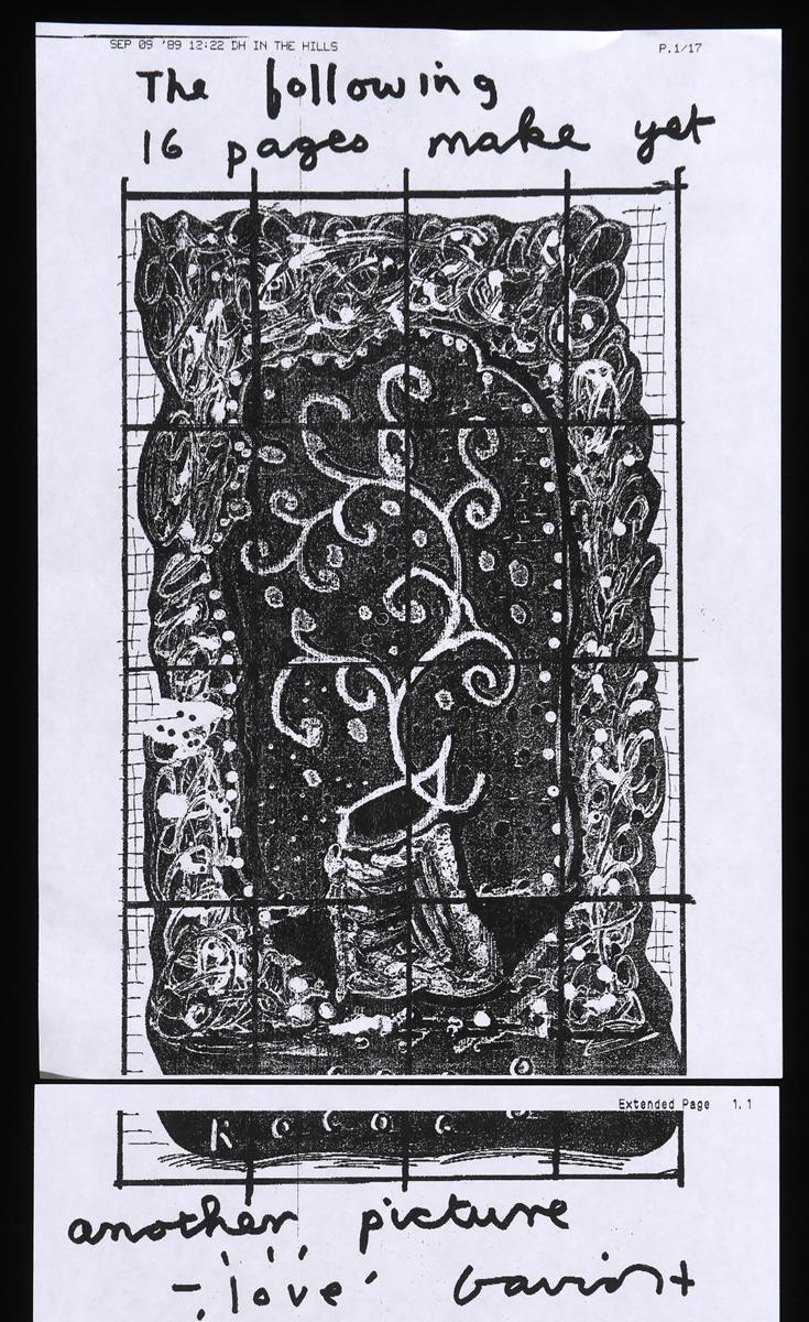 After David Hockney (b. 1937), 'Rococo', a fax copy picture, dated September 1989, comprising thirty - Image 4 of 9